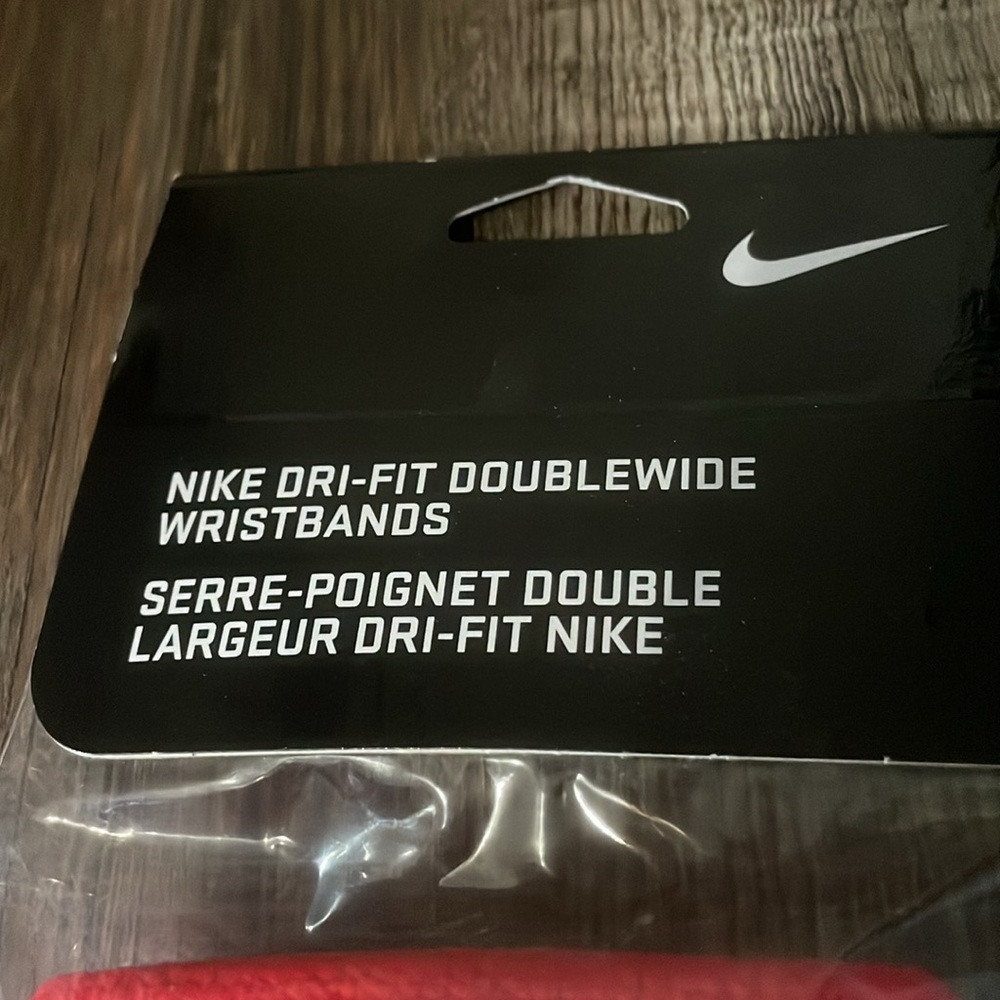 NWTs Nike Orange dry-fit doublewide wristbands - Picture 2 of 4